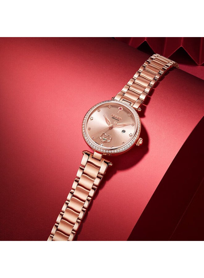 ROSDN Laoston 3.8 Festival Gift 18k Gold Watch Single-minded Women's Gold Mechanical Watch Top Ten Brand Luxury Ladies Watch - Image 3