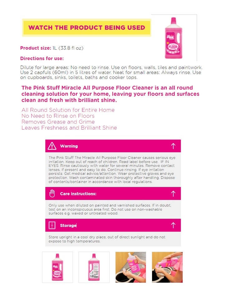 THE PINK STUFF THE PINK STUFF MULTI PURPOSE CLEANER 1 Litter - Image 5