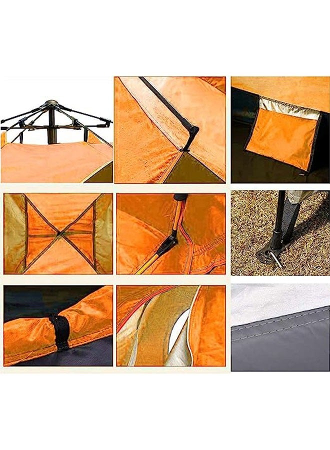 Generic Camping Tent 3-4 Persons, Pop Up Tent Portable Instant Tent Waterproof UV Protection Suitable for Outdoor Sports Travel Beach Picnic with Carrying Bag  - Image 4