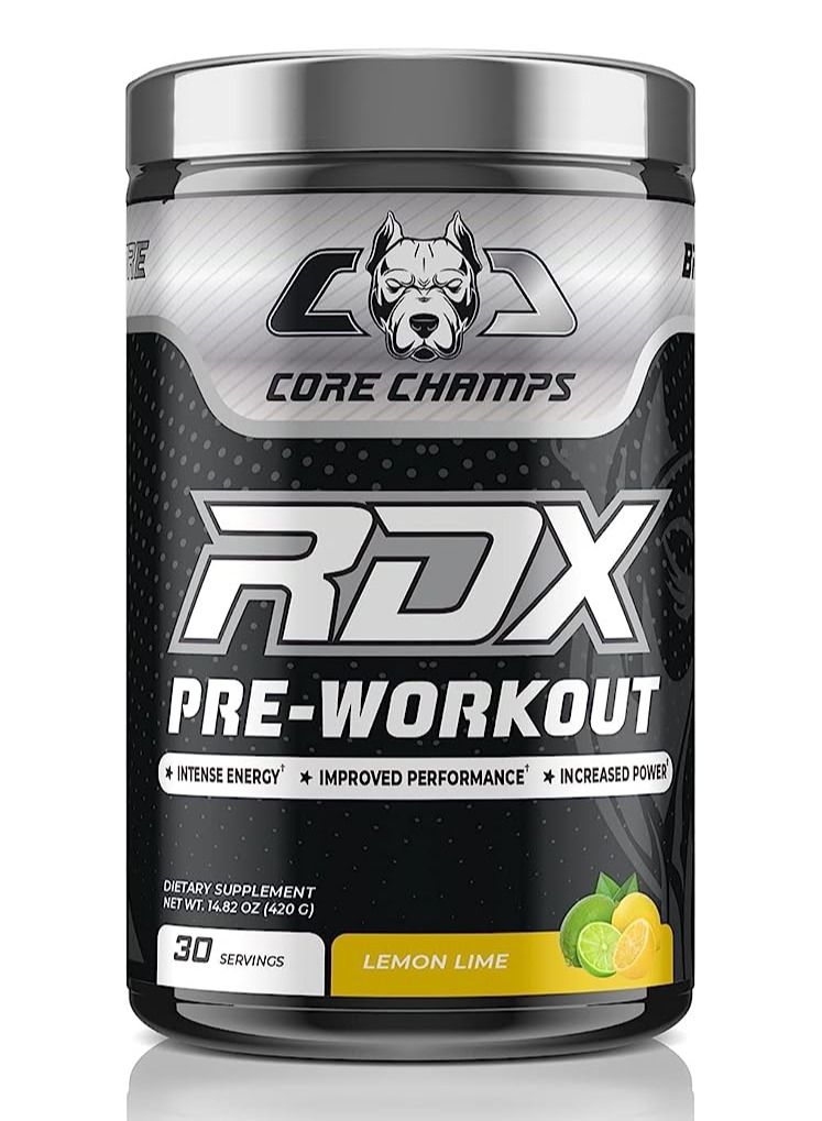 Core Champs RDX Pre-Workout Lemon Lime 420grams - 30 servings - Image 1