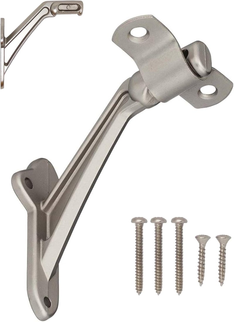 HOWTOOL Commercial Grade Handrail Bracket Wall Mounted Satin Nickel, 3 Pack | - Image 1