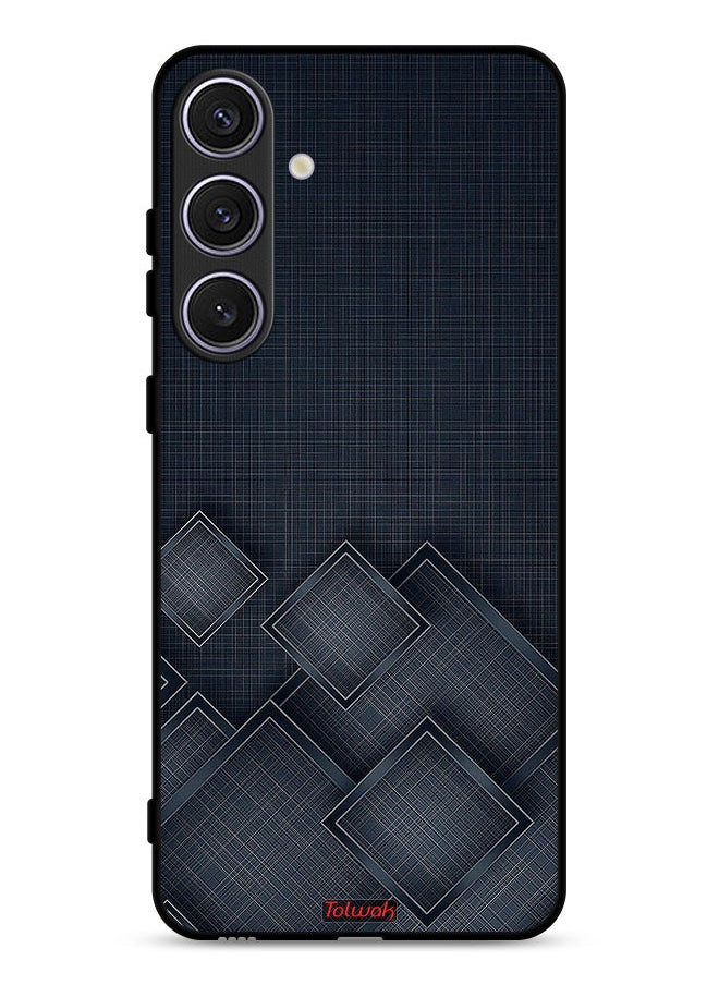 Samsung Galaxy S24 Plus 5G Protective Case Cover Squares Pattern On Cloth