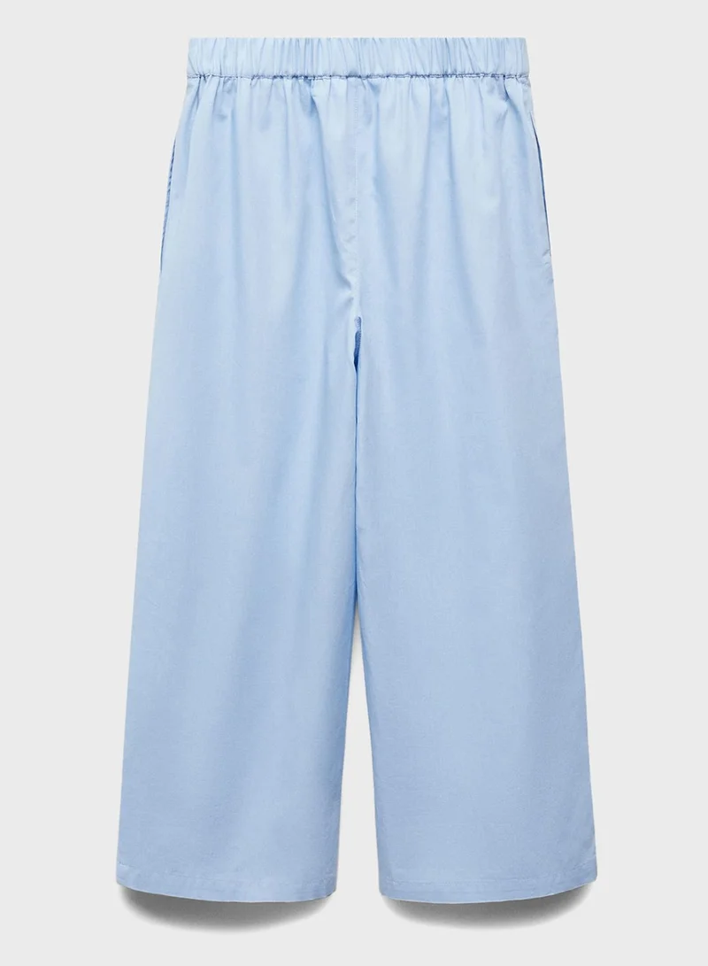 MANGO Kids Wide Leg Trousers