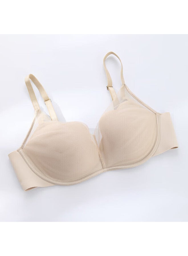 Embry Form Anli Fang Song Yi Same Style Rose Comfortable Push-up Bra For Small Chest, Enhancing Cleavage, Wireless Bra, Nude Color Skn 85b - Image 5