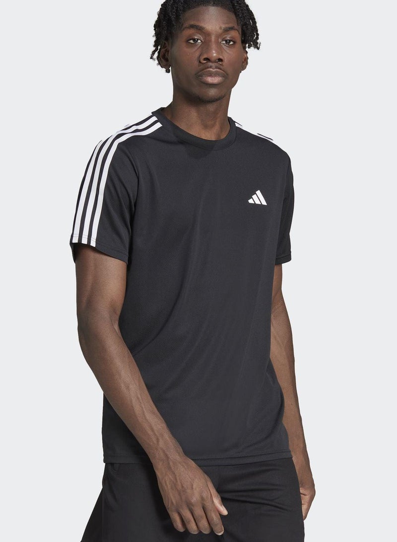 Adidas train essentials base 3-stripes training men t-shirt - Image 1