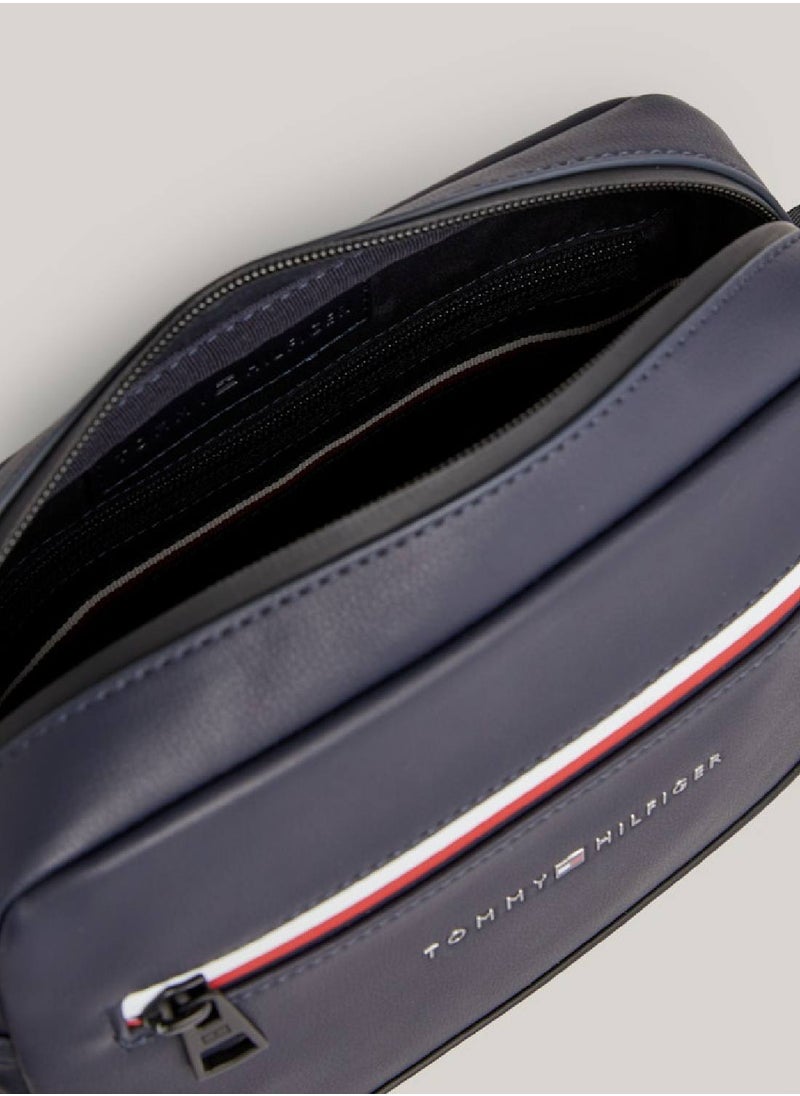 TOMMY HILFIGER - Men's Essential Reporter Bag - faux leather, Blue - Image 1