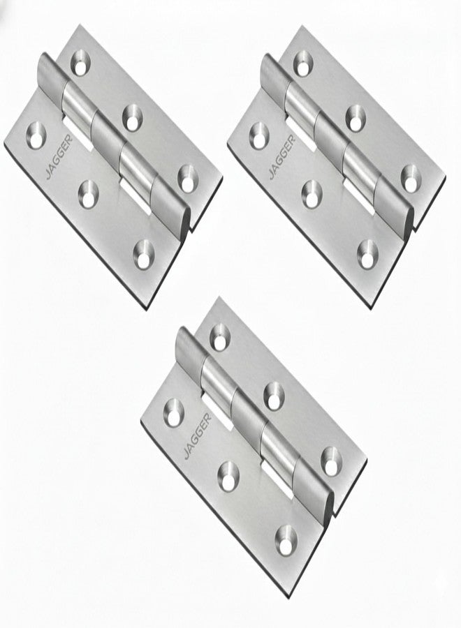 JAGGER JAG427 4" Inch Stainless Steel Hinges Heavy Duty | Rust Proof Butt Hinges for Wooden Doors, Cabinets & Windows | Smooth Silent Operation (12) - Image 2