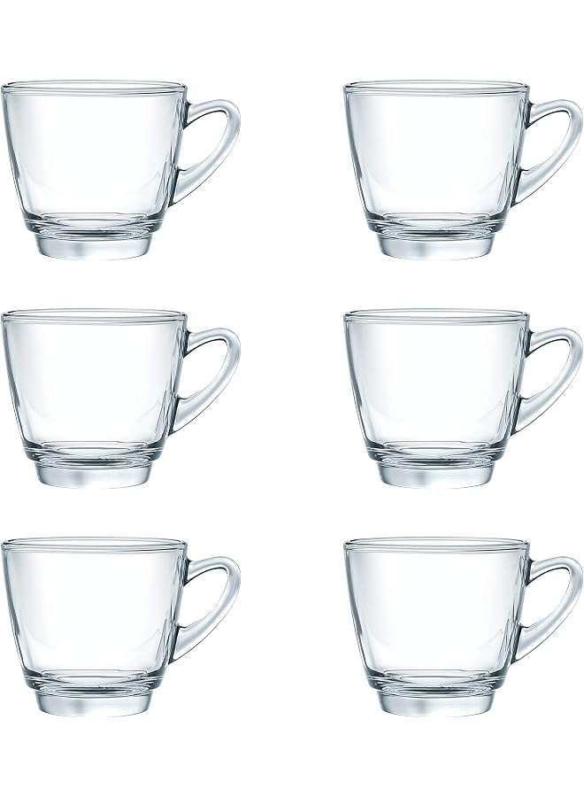 S-TOP Kenya Cup, Set Of 6, Clear, 245 Ml, P01641, Espresso Cup, Tea & Coffee Cup, Cappuccino Cup, Latte Glass - Image 1