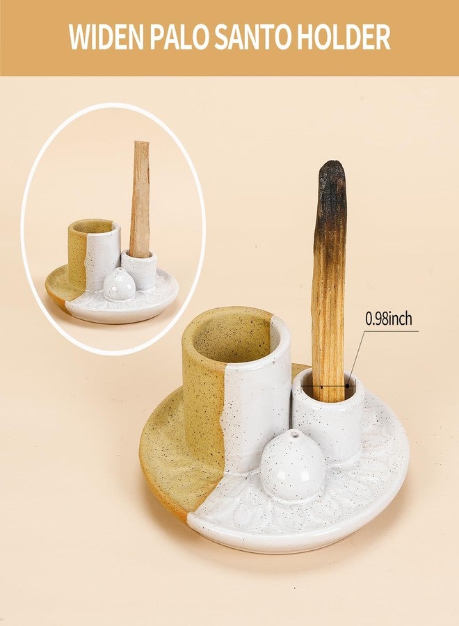 ToolSentryX Palo Santo Sticks Holder, Multi-Purpose Handmade Ceramic Incense Burner for Palo Santo Incense Sticks, Sage Holder for Burning, Ash Catcher Tray for Meditation Yoga Room (Terracotta) - Image 5