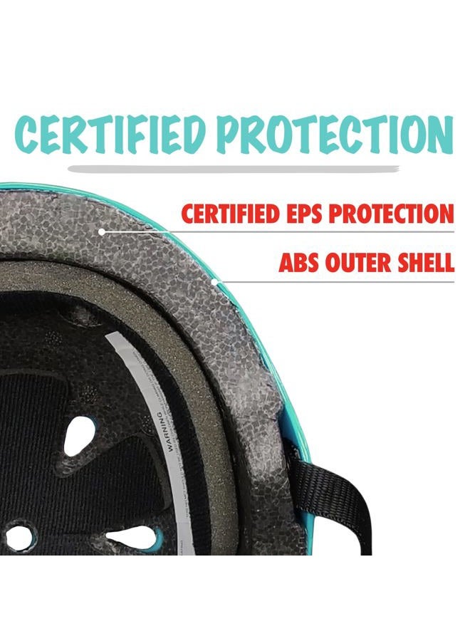 WIPEOUT Kids Helmet, Teal Blue, Ages 8+, Wp4044 - Image 3