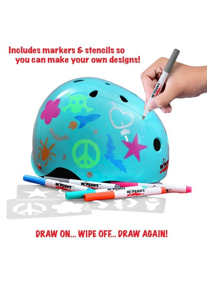 WIPEOUT Kids Helmet, Teal Blue, Ages 8+, Wp4044 - Image 2