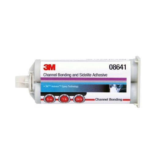 3M Channel Bonding and Sidelite Adhesive, 08641, 47.3 mL Cartridge, Expoxy, Rapid Curing - Image 1