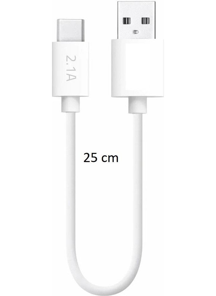 Hiqonic Samsung Compatible Type-C USB Powerbank Fast Charging and Data Cable 2.1A 25CM Charging  - Image 1