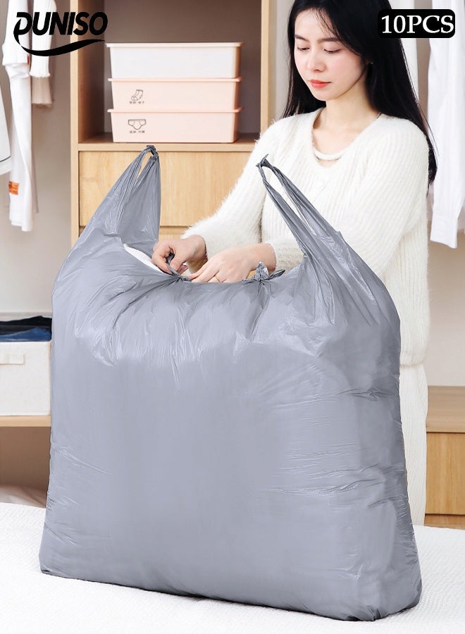 DUNISO 20 Pcs Extra Large Capacity Plastic Packing Bag，Moving packing bag，Thickened Comforter Quilt Storage Bag，Good Quality, Waterproof and Durable，for Moving Collection Carrying, Blanket and Clothes，65*100cm，Grey - Image 1