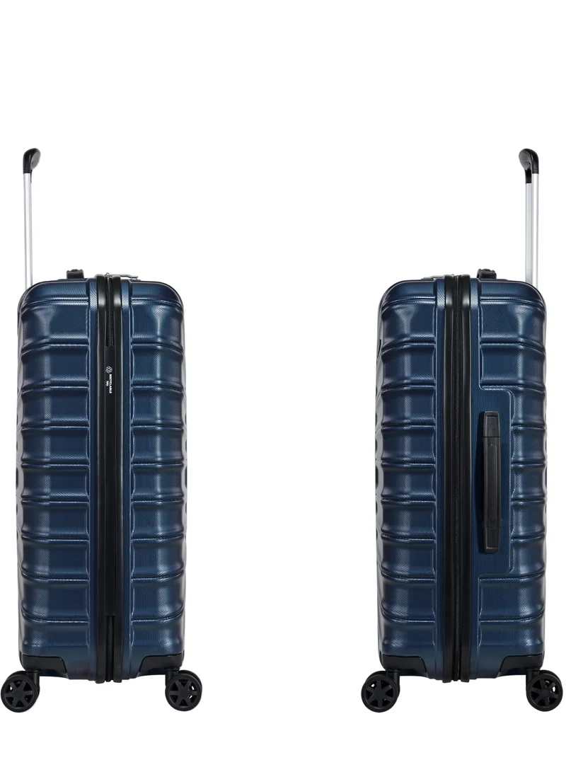 eminent Hard Case Travel Bag Medium Luggage Trolley TPO Lightweight Suitcase 4 Quiet Double Spinner Wheels with TSA Lock KK30 Dark Navy