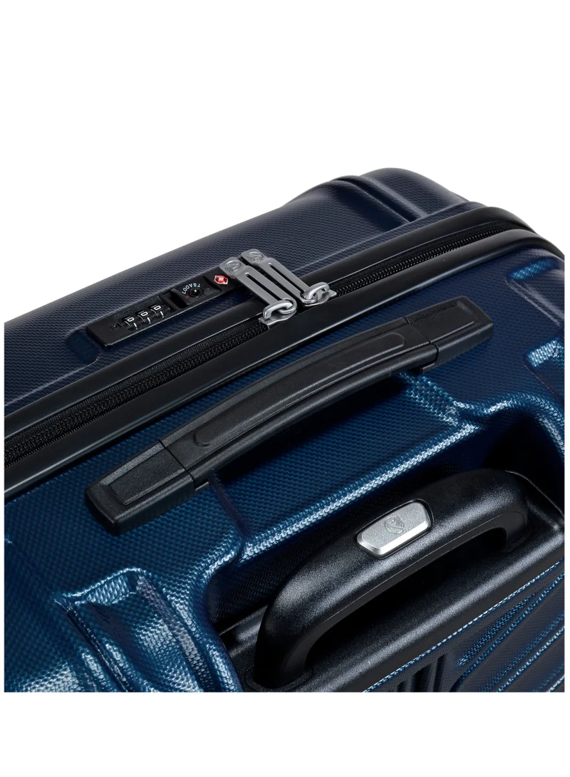 eminent Hard Case Travel Bag Medium Luggage Trolley TPO Lightweight Suitcase 4 Quiet Double Spinner Wheels with TSA Lock KK30 Dark Navy