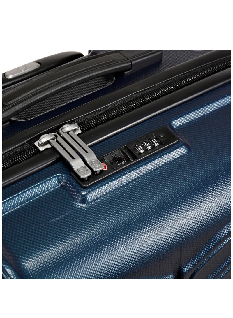 eminent Hard Case Travel Bag Medium Luggage Trolley TPO Lightweight Suitcase 4 Quiet Double Spinner Wheels with TSA Lock KK30 Dark Navy