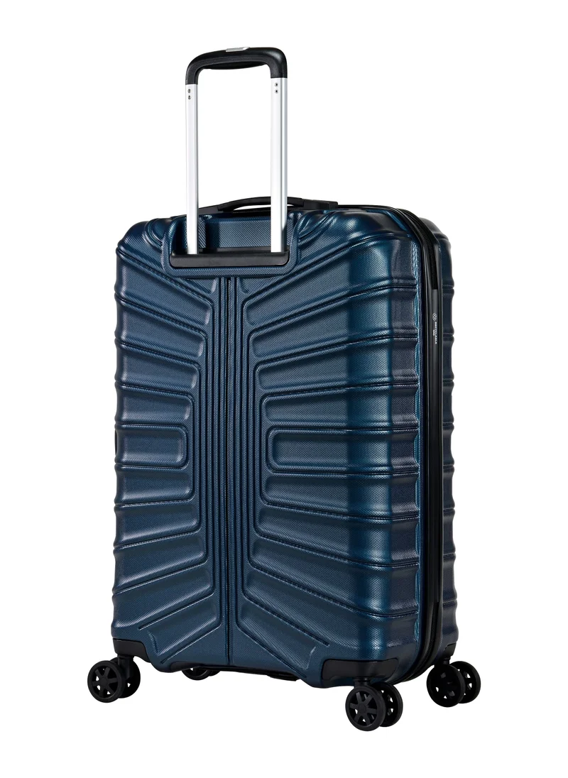 إيمينينت Hard Case Travel Bag Medium Luggage Trolley TPO Lightweight Suitcase 4 Quiet Double Spinner Wheels with TSA Lock KK30 Dark Navy