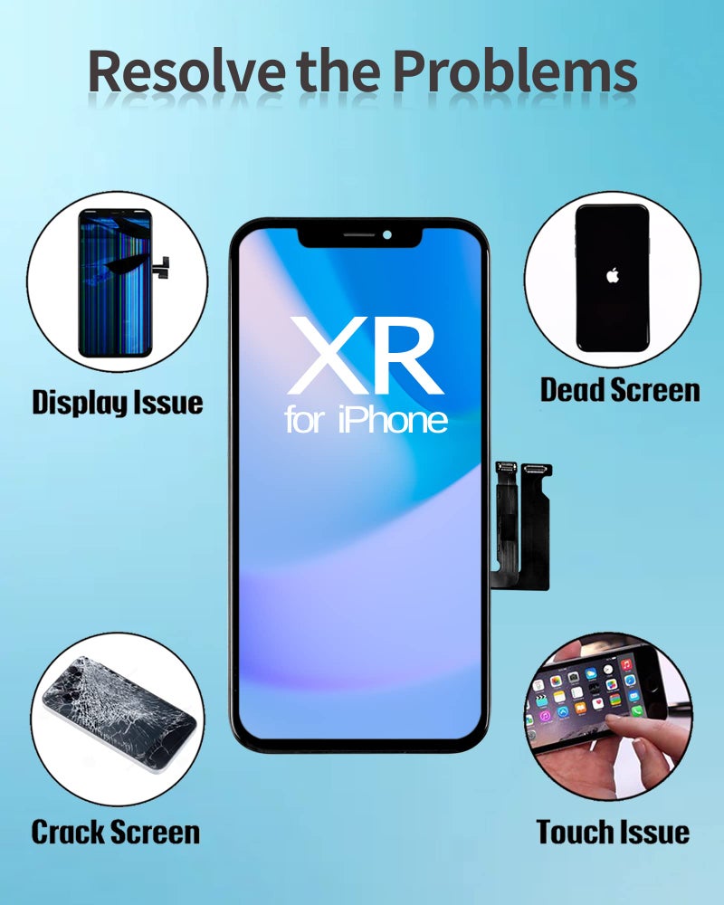 Ayake Screen Replacement for iPhone XR, 6.1-inch LCD Display Full HD and Touch Digitizer Assembly True Tone Programmable Face ID Remains with Tool Kits, for Model A1984, A2105, A2106, A2108 - Image 5