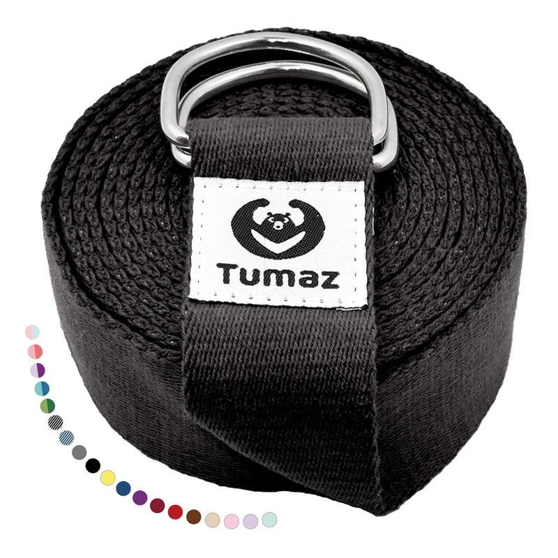 Tumaz Yoga Strap/Stretch Bands [15+ Colors, 6/8/10 Feet Options] with Extra Safe Adjustable D-Ring Buckle, Durable and Comfy Delicate Texture - Best for Daily Stretching, Physical Therapy, Fitness - Image 1