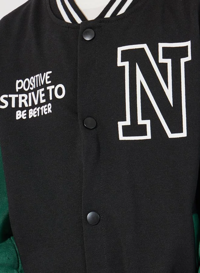 Styli Color Block Varsity Jacket & Joggers Set