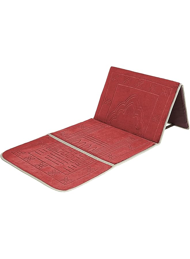 erorex Sleep Night Floodable Praying Mat Foldable Meditation Mat With Back Rest Prayer Rug With Carrying Bag Poratble Cushioned And Padded Prayer Rug For Salah Size 110  - Image 1