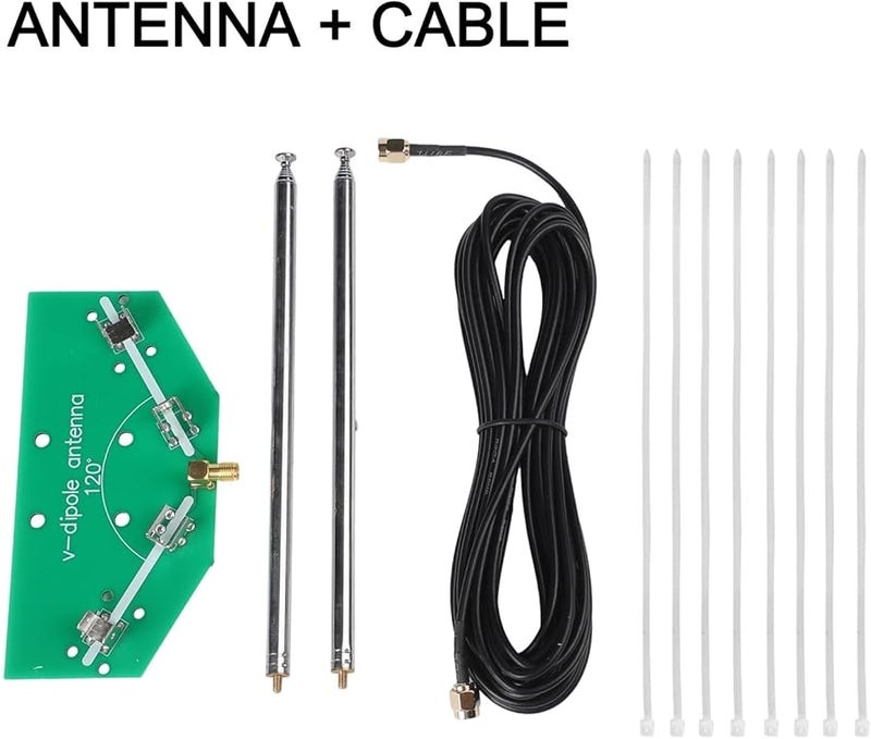 Adjustable Frequency V Shaped Dipole Antenna DIY Kit Horn Rod 137MHz Wide Range Signal Reception PCB Board Antenna Cable - Image 4