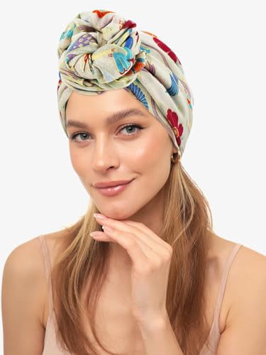 GERINLY Long Cream Scarfs for Women Lightweight Floral Birds Print Scarves Ladies Fashion Wrap Accessories (Cream) - Image 5