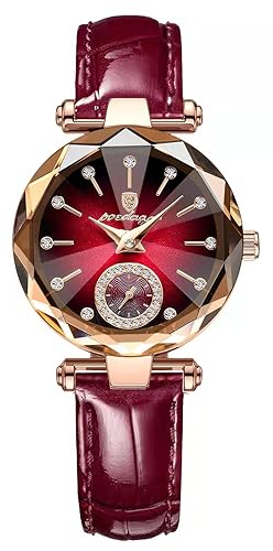 Gosasa Top Brand Luxury Women's Watch Diamond Dial Elegant Watch for Women Leather Quartz Fashion Ladies Wristwatch Waterproof Analog Display Stainless Steel - Image 1