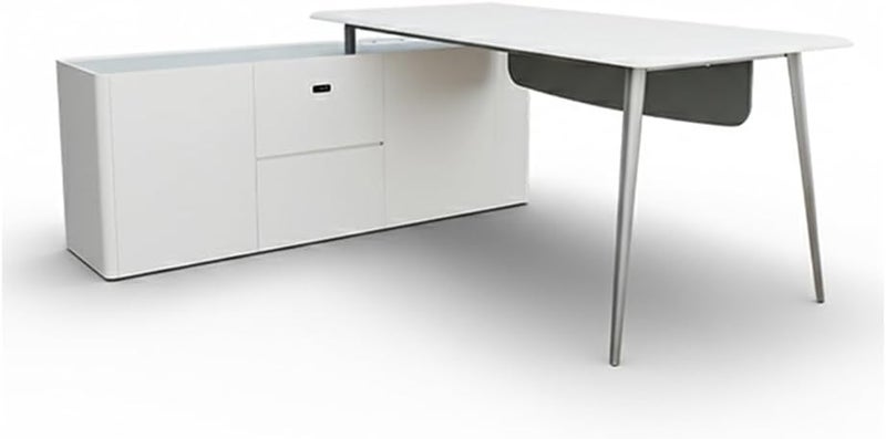Neo Front L-Shape Executive Desk with USB Support - Image 4