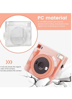 SYOSI Protective Clear Case for Fujifilm Instax Square SQ1 Instant Film Camera Crystal Hard PC Cover with Removable Rainbow Shoulder Strap (Transparent)  - Image 4