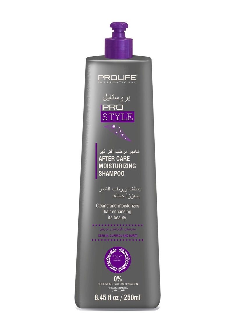 PROLIFE INTERNATIONAL PROSTYLE Keratin Shampoo Contains Cericin Silk Worm Protein and Buriti Oil and and Cupuasu Butter Paraben and Sulphate Free 250ml Made in Brazil 