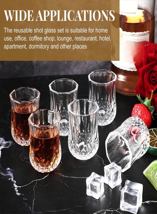 Meanplan 1.7oz Mini Shot Glasses Set Tasting Glasses Heavy Base Clear Shot cup Cute Cordial Mini Wine cups for Serving Whiskey, Wine, Juice(48 Pcs) - Image 5