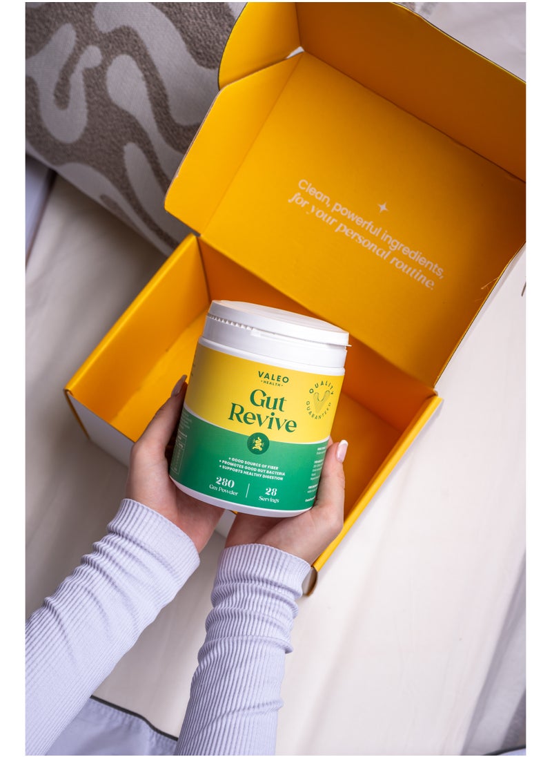 VALEO - Gut Revive Cleanse for Women & Men Prebiotics, Probiotics & Fiber for Digestive Health - 280g Powder - Image 1