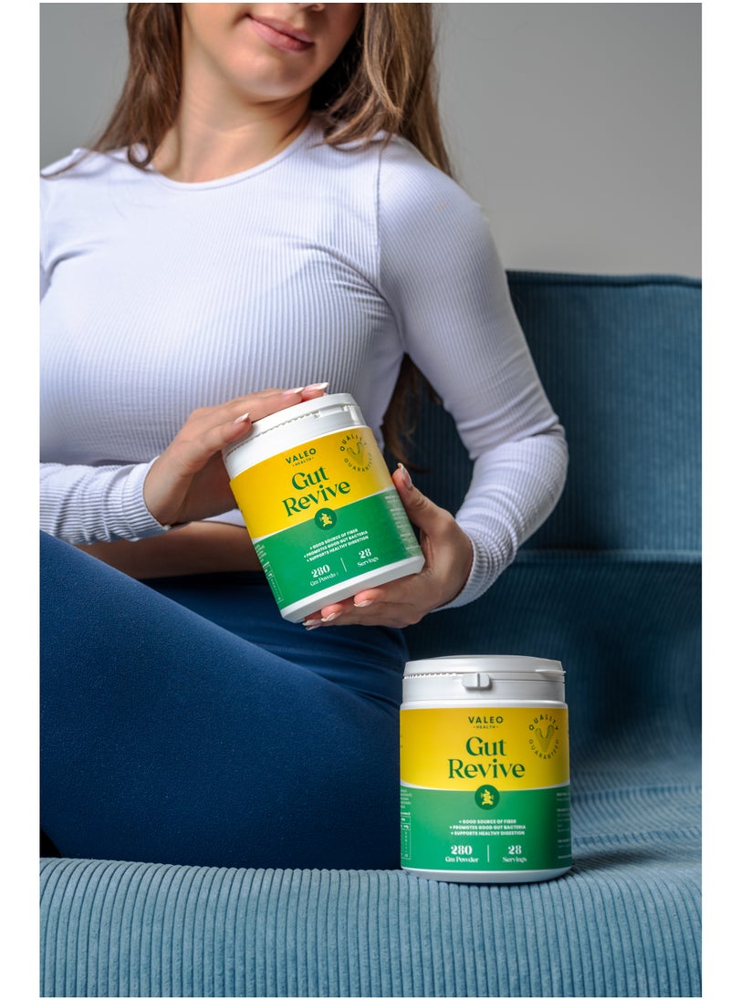 VALEO - Gut Revive Cleanse for Women & Men Prebiotics, Probiotics & Fiber for Digestive Health - 280g Powder - Image 1