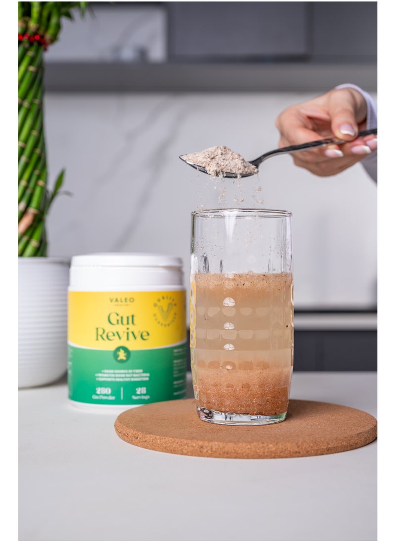 VALEO - Gut Revive Cleanse for Women & Men Prebiotics, Probiotics & Fiber for Digestive Health - 280g Powder - Image 1