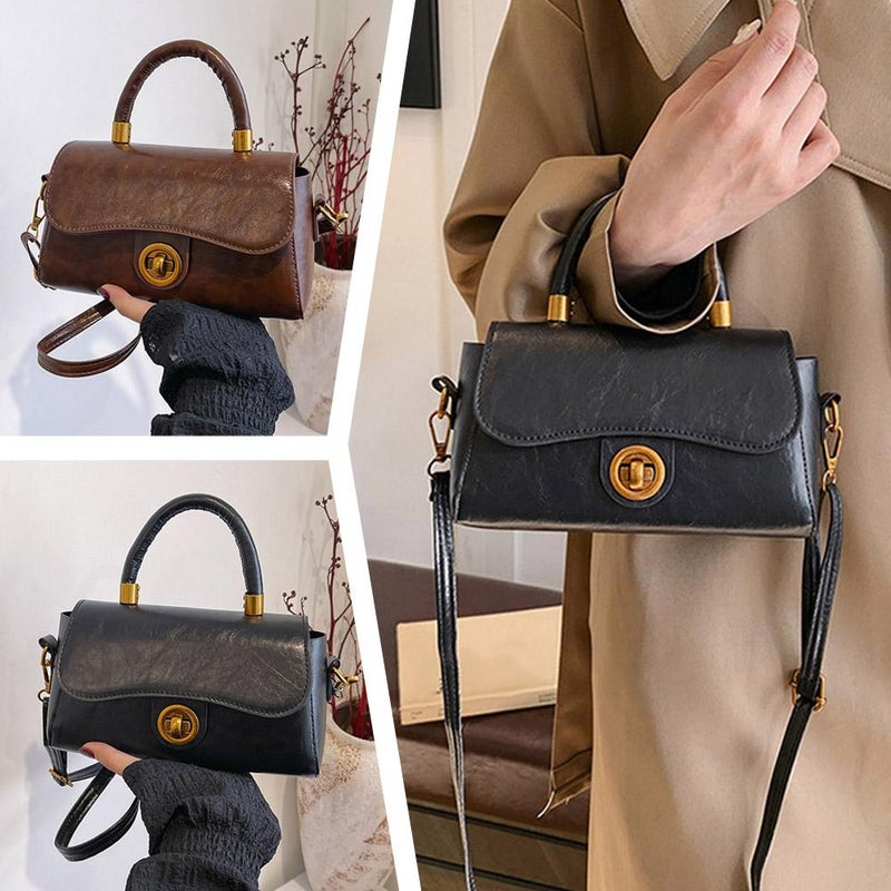 High-end, stylish, retro-inspired, versatile small square handbag for women, perfect for commuting or as a shoulder or crossbody bag. - Image 4
