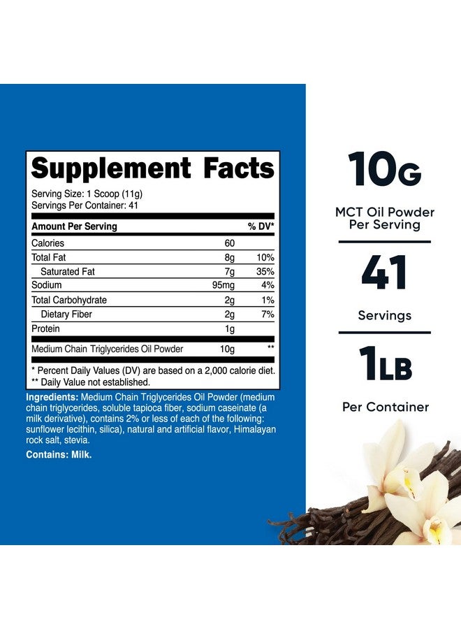 Nutricost Premium Mct Oil Powder (1 Lb Vanilla) Best For Keto Ketosis And Ketogenic Diets Zero Net Carbs Non Gmo And Gluten Free Medium Chain Triglyceride - Image 3