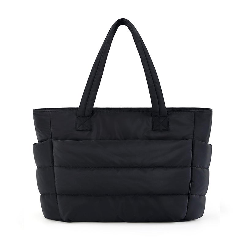 Large Capacity Women's Nylon Tote Bag with Compartments - Multi-Function Travel Cosmetic Storage Bag - Image 5