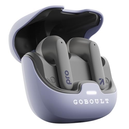 GOBOULT Z40 True Wireless in Ear Earbuds with 60H Playtime, Zen™ ENC Mic, Low Latency Gaming, Type-C Fast Charging, Made in India, 10mm Rich Bass Drivers, IPX5, Ear Buds TWS (Lavender) - Image 1