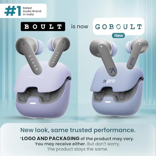 GOBOULT Z40 True Wireless in Ear Earbuds with 60H Playtime, Zen™ ENC Mic, Low Latency Gaming, Type-C Fast Charging, Made in India, 10mm Rich Bass Drivers, IPX5, Ear Buds TWS (Lavender) - Image 2