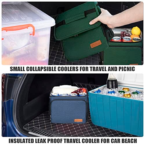 TuErCao Soft Cooler Bag Insulated Leakproof Portable Collapsible Small Ice Chest for Beach Picnic Camping Travel for Car Road Trips, Lunch Box Cooler for Men Work Hieleras para Trabajo, Blue - Image 4