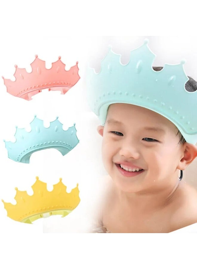 Kids Shower Cap – Cute Crown Design Waterproof Bath Cap for Children - Image 3