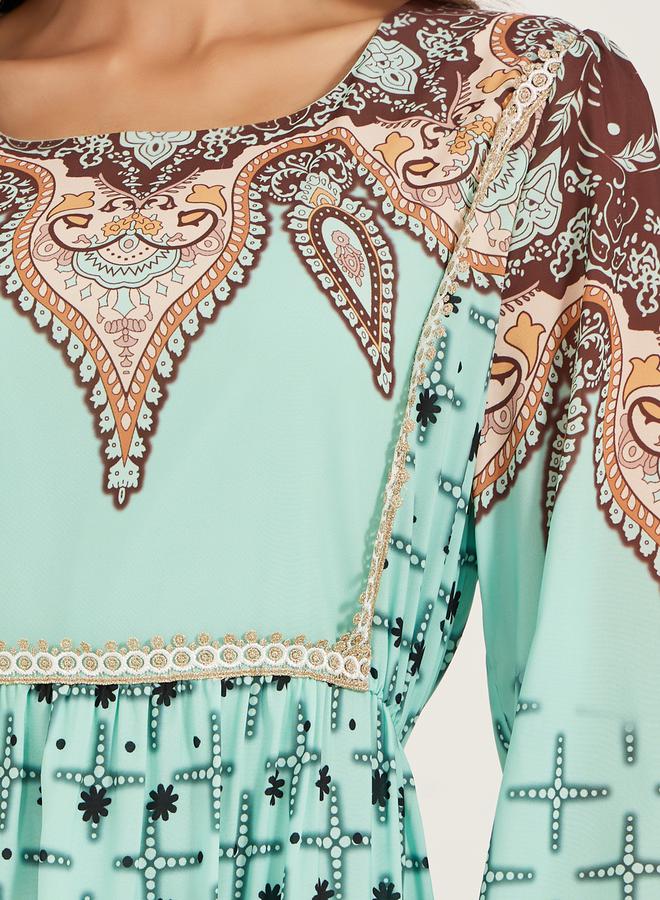 Styli Printed Tiered Dress  - Image 4