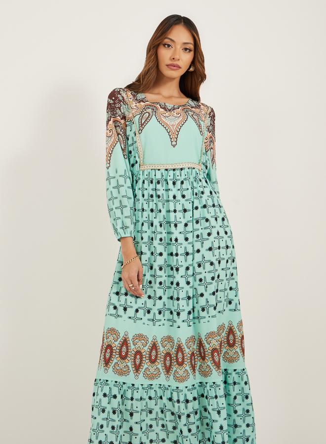 Styli Printed Tiered Dress  - Image 3