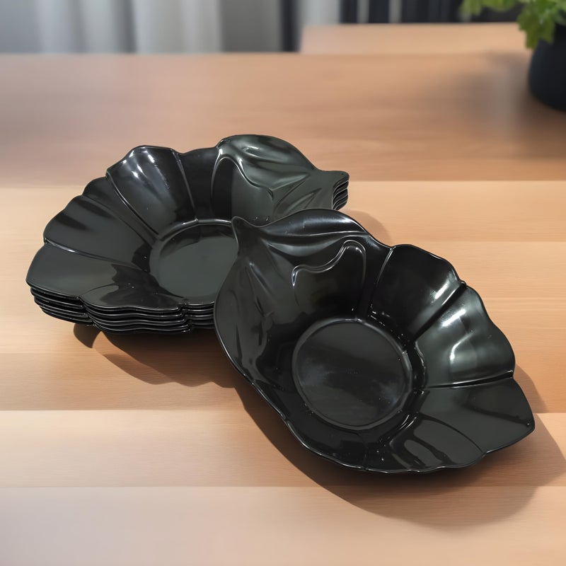 BHOJANWARE Fiber Designer shape platter snack pack of 6 dinner plates set kitchen utensils - Image 1