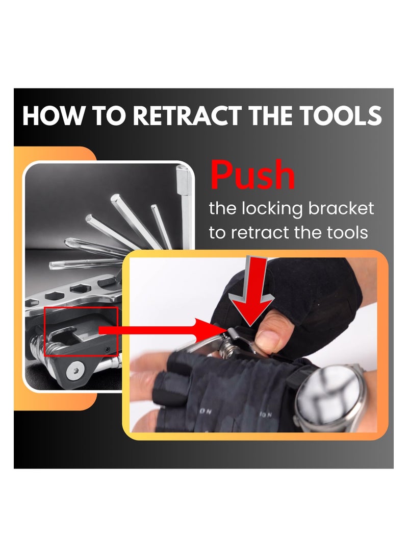 SYOSI Bike Multi Tool - 21-in-1 Lightweight MTB Multi-Function Tool with Carry Case, Allen Wrenches, Torx Wrench, Chain Tool, Tire Levers, and More for Bicycle Repairs - Image 3