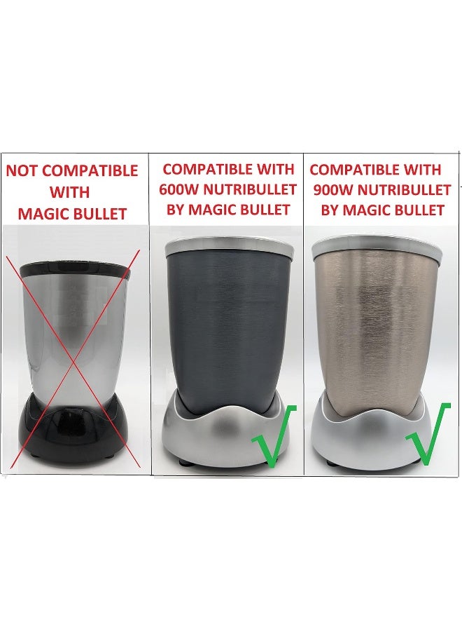 BLENDIN Blendin 24 Ounce Tall Cup Jar with Lip Rings Compatible with Nutribullet 600W 900W NB101B NB101S NB201 NBR0601 NBR1201 NB91301 900 Pro Series Blenders 2 Pack Replacement Parts  - Image 5