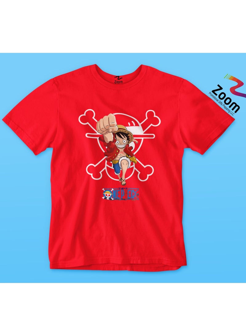 ZOOM OnePiece Character Luffy T-Shirt Design