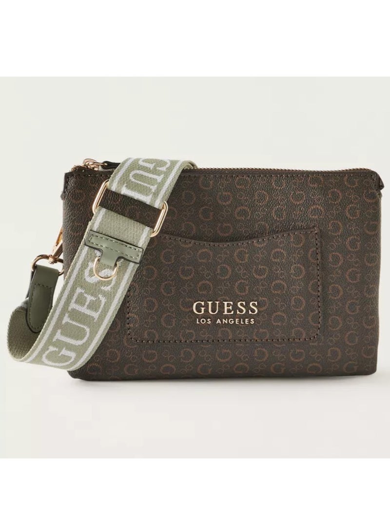 GUESS Womens Normandy Mini Crossbdy Top Zip Crossbody Bag  - Image 3